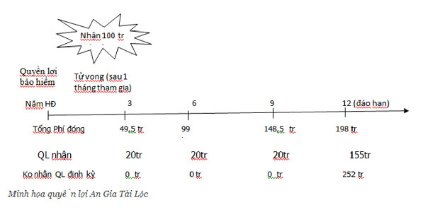 Minh họa quyền lợi An Gia Tài Lộc