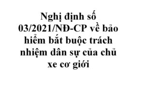 Anh minh hoa Nghi dinh so 032021NDCP ve bao hiem bat buoc trach nhiem dan su cua chu xe co gioi